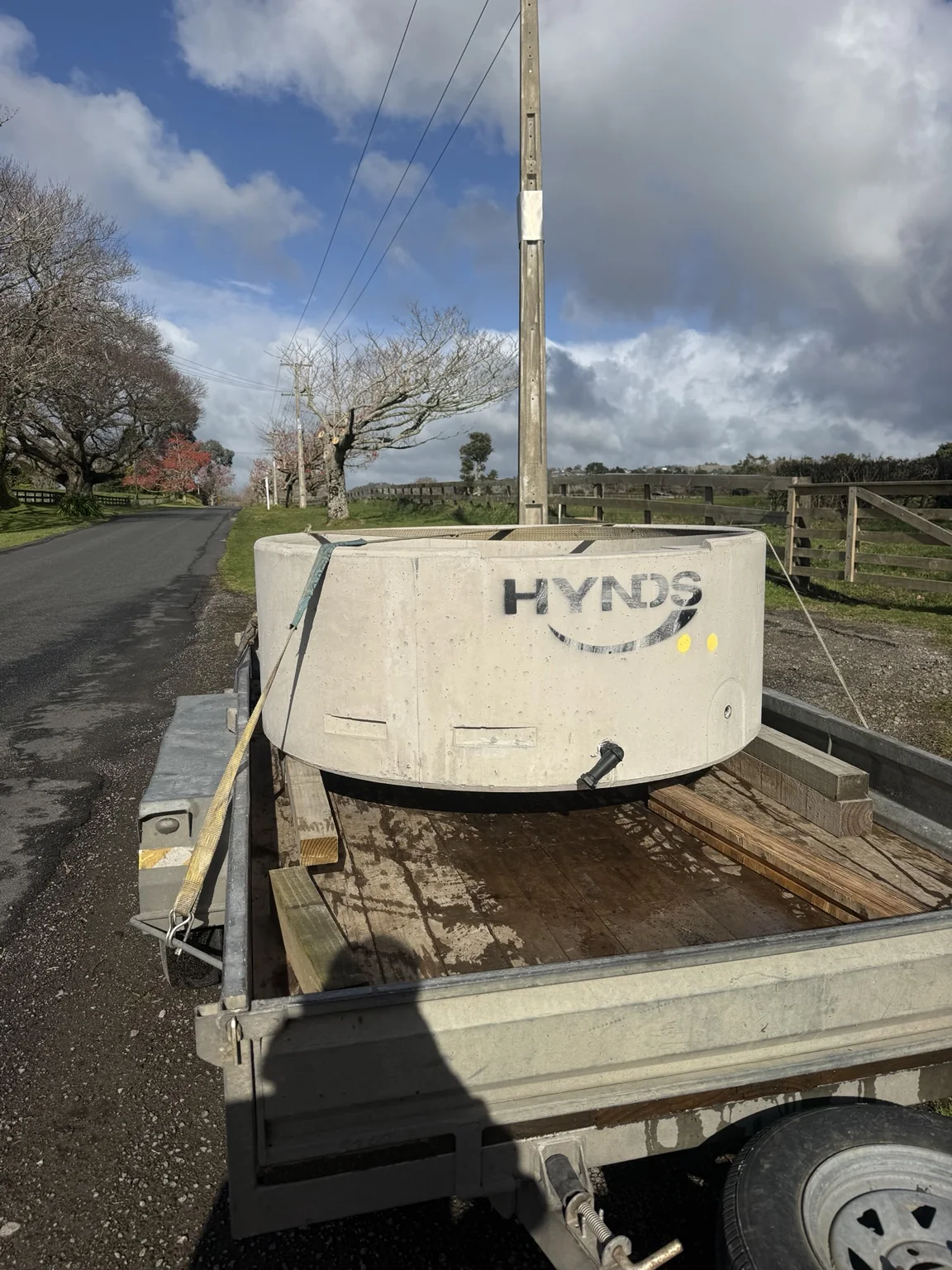 Open trailer used for removal and transport work